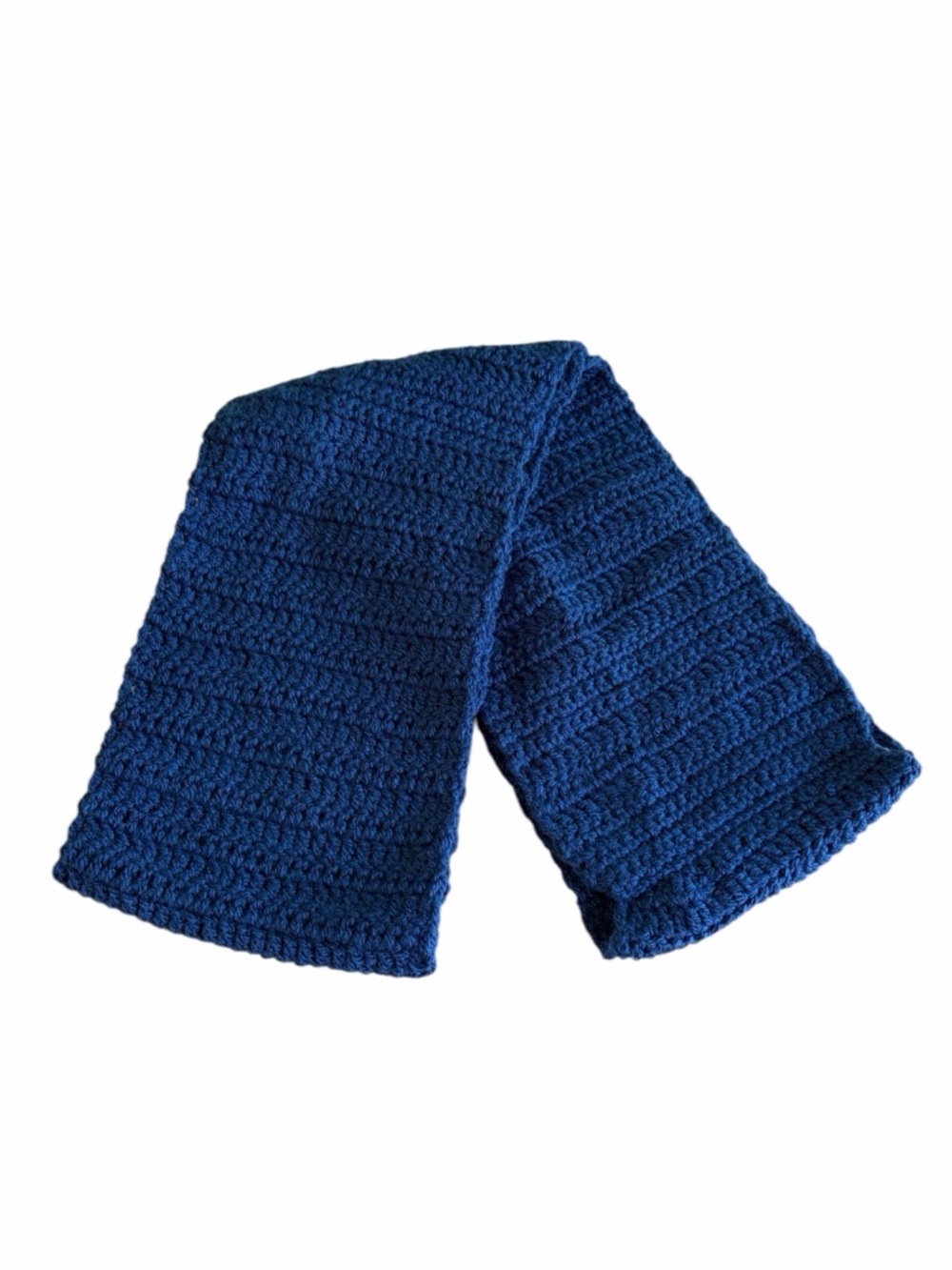 Cozy Handmade Royal Blue Infinity Crochet Scarf